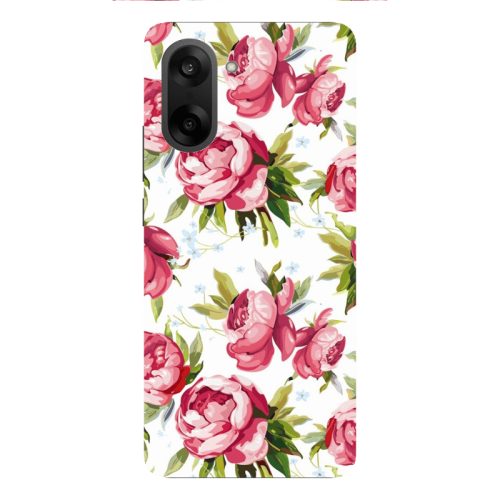 Oneplus Nord CE 5 Pink Roses Transparent Silicone TPU Θήκη